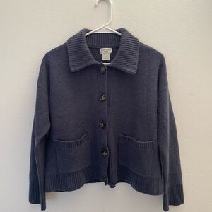 Club Monaco Boiled Cashmere Collar Cardigan